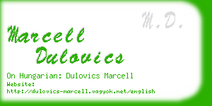 marcell dulovics business card